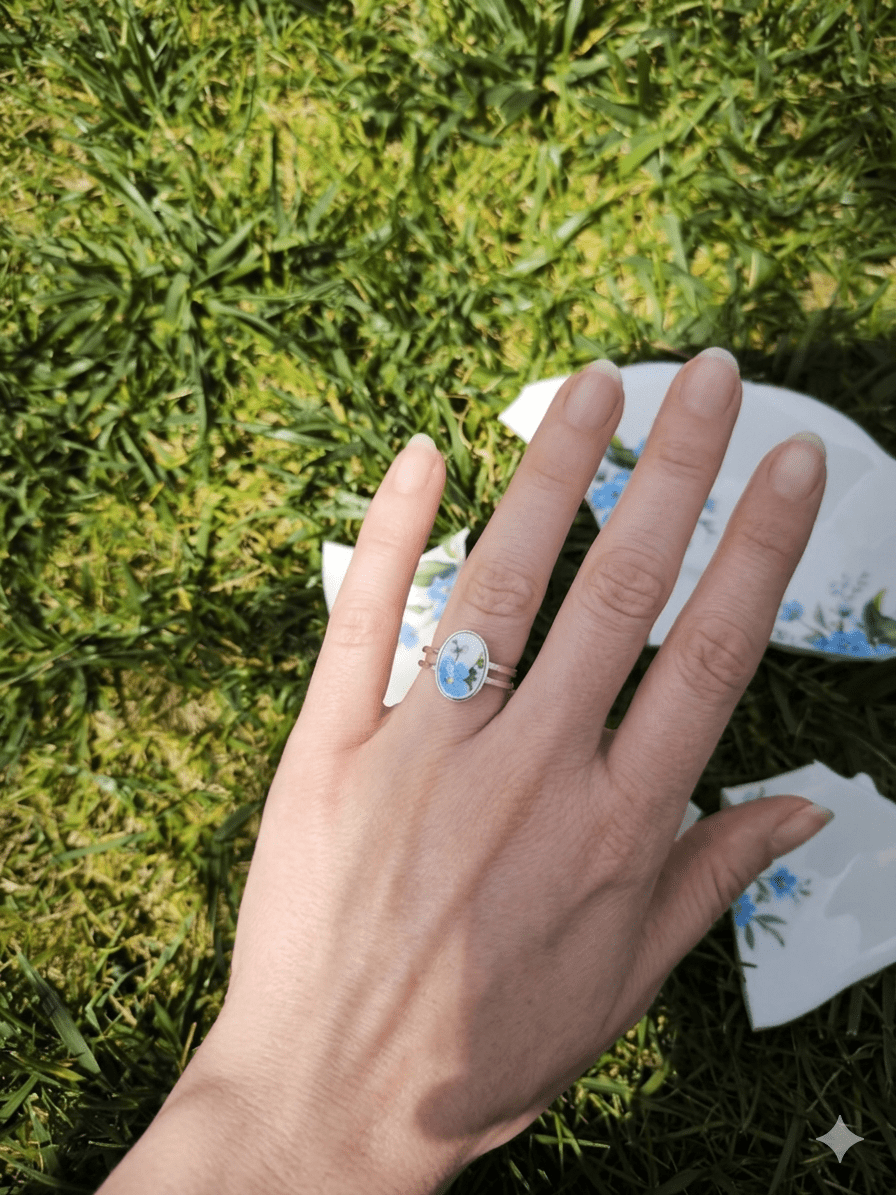 Anillo Plata "No me olvides" - Imagen 3