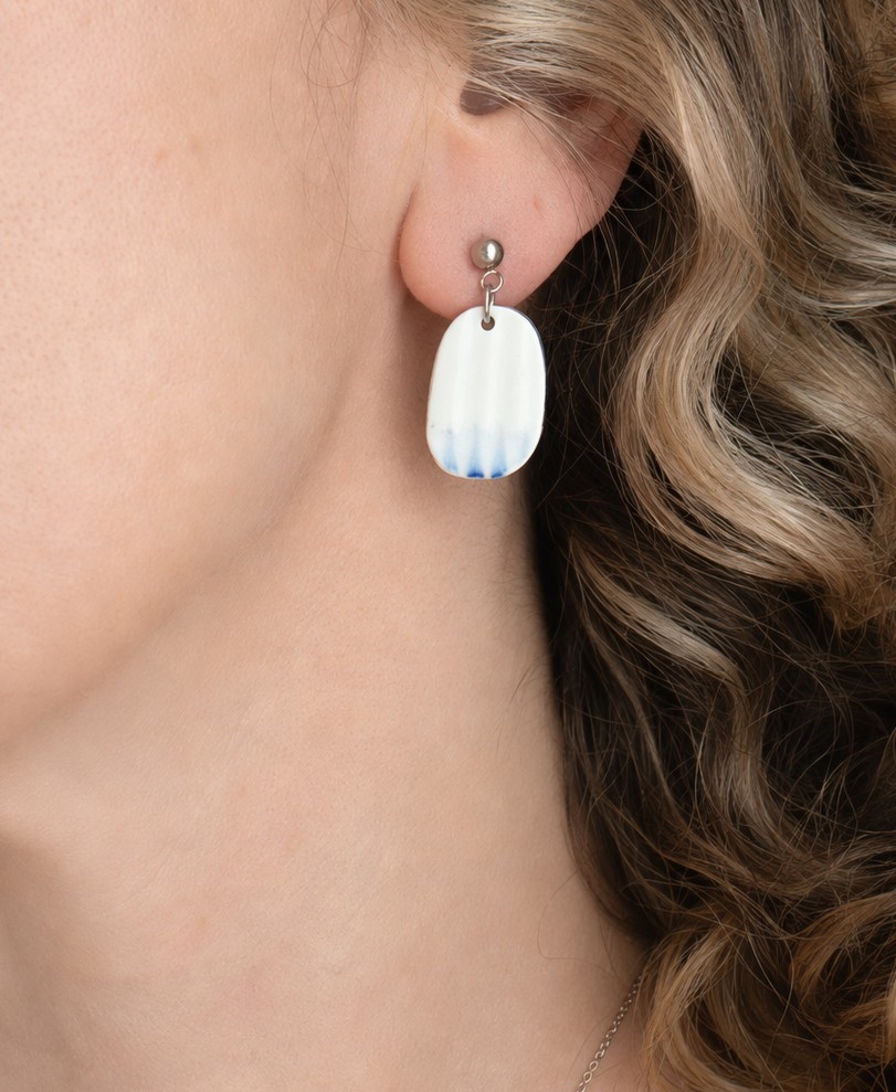 Pendientes escuma blancos - Imagen 3