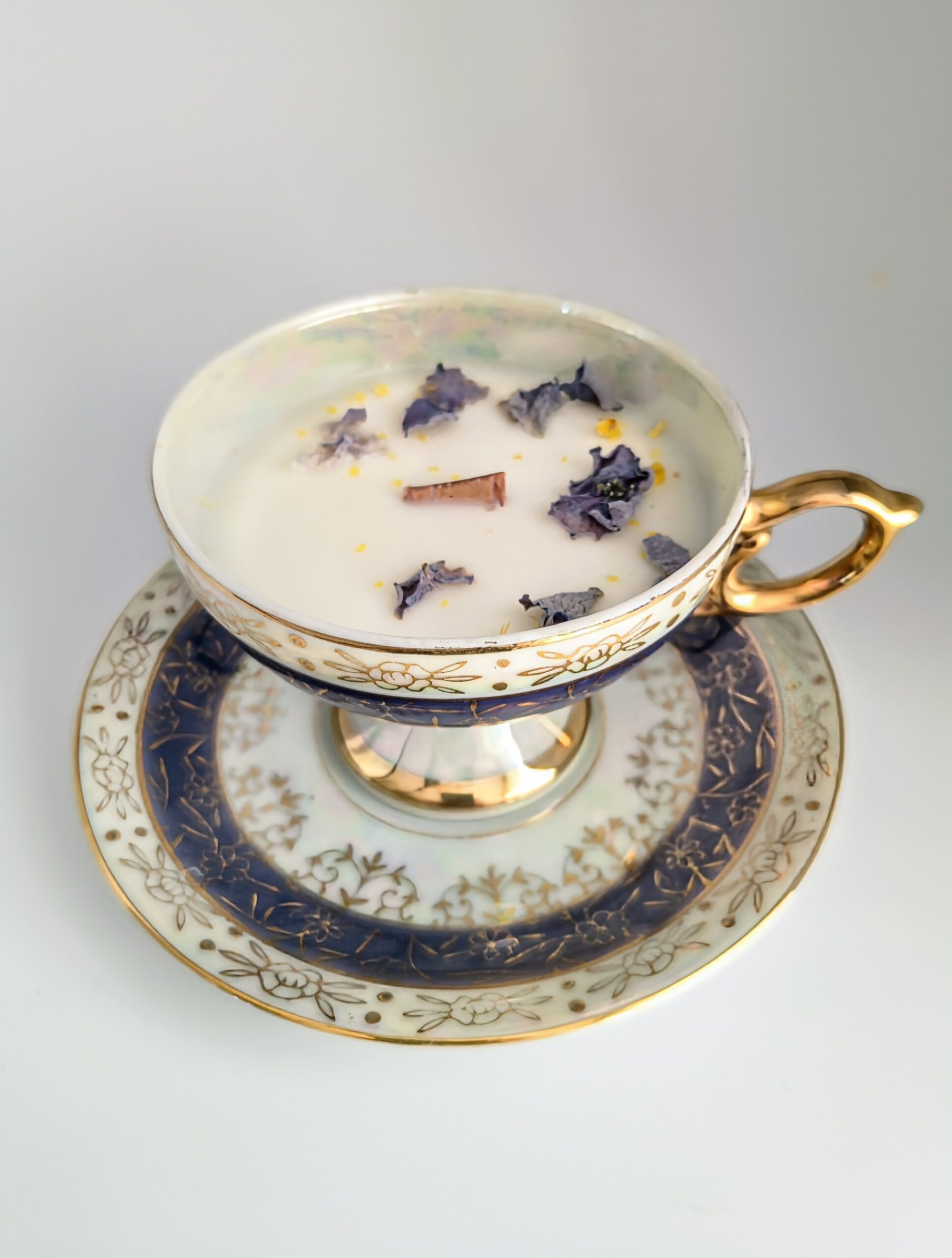 Porcelana vintage · Rosa inglesa - Imagen 3
