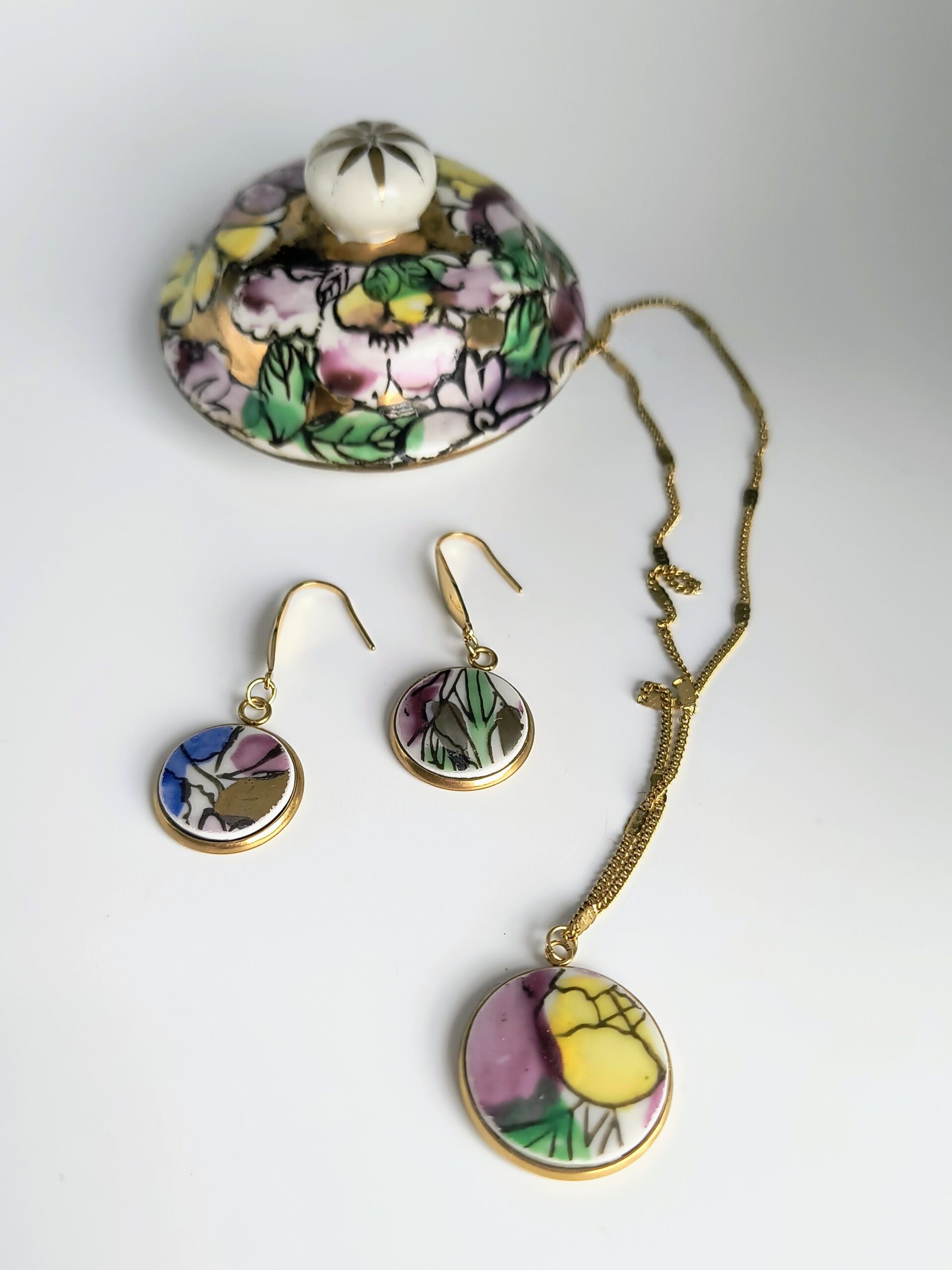Pendientes camafeo Macao Mil Flores - Imagen 3
